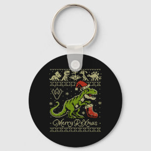 Dino lelijke kersttrui - Grappige Kerst  Sleutelhanger