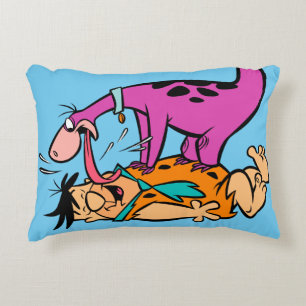 Dino Licking Fred Flintstone Accent Kussen