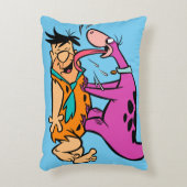 Dino Licking Fred Flintstone Accent Kussen (Voorkant(Verticaal))