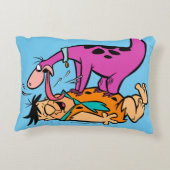 Dino Licking Fred Flintstone Accent Kussen (Achterkant)