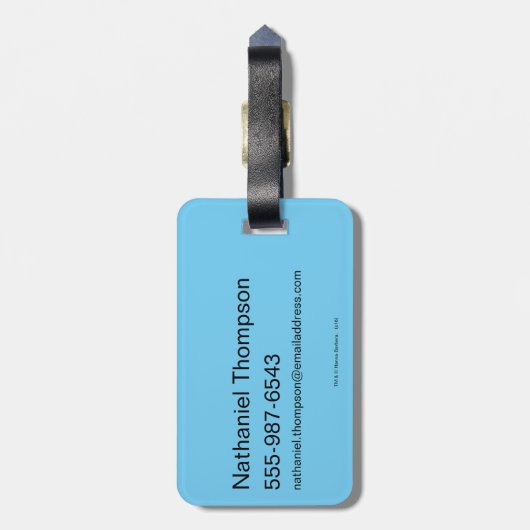 Dino Licking Fred Flintstone Bagagelabel (Achterkant verticaal)