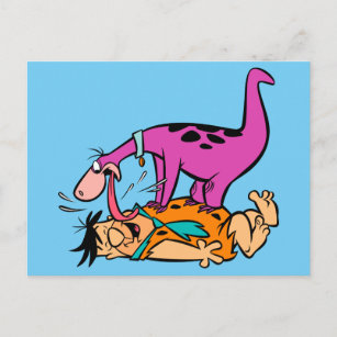 Dino Licking Fred Flintstone Briefkaart