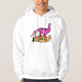 Dino Licking Fred Flintstone Hoodie (Voorkant)