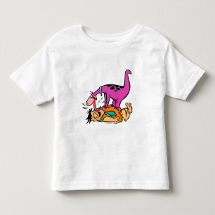 Dino Licking Fred Flintstone Kinder Shirts
