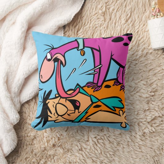 Dino Licking Fred Flintstone Kussen (Deken)