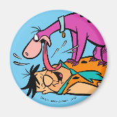 Dino Licking Fred Flintstone Magneet (Voorkant)