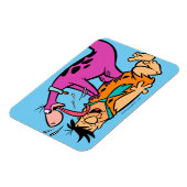 Dino Licking Fred Flintstone Magneet (Linkerzijde)