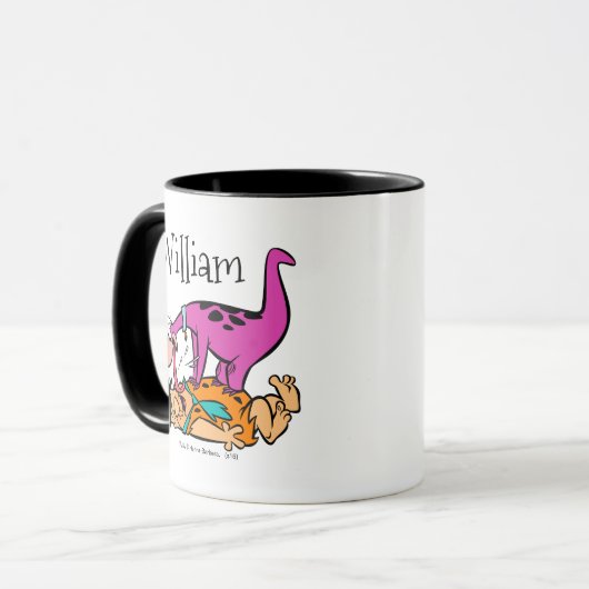 Dino Licking Fred Flintstone Mok (Voorkant links)