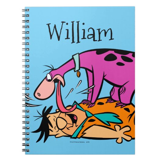 Dino Licking Fred Flintstone Notitieboek (Voorkant)