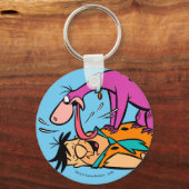 Dino Licking Fred Flintstone Sleutelhanger (Voorkant)