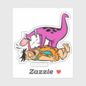 Dino Licking Fred Flintstone Sticker (Vel)