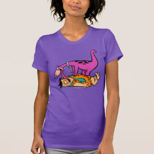 Dino Licking Fred Flintstone T-shirt