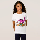 Dino Licking Fred Flintstone T-shirt (Voorkant volledig)