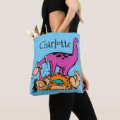Dino Licking Fred Flintstone Tote Bag (Dichtbij)