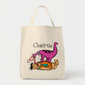 Dino Licking Fred Flintstone Tote Bag (Voorkant)