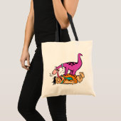 Dino Licking Fred Flintstone Tote Bag (Voorkant (product))