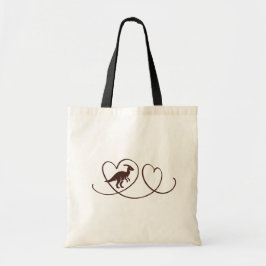 Dino Liefde – Hartlijnen Parasaurolophus Tote Bag