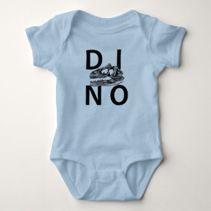 DINO - Light Blue Baby Jersey Bodysuit