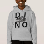 DINO - Light Steel Kinderen Hanes Comfort® Hoodi (Voorkant)