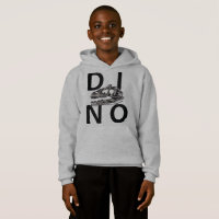 DINO - Light Steel Kinderen Hanes Comfort® Hoodi