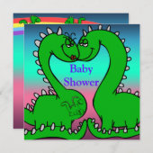 Dino Love Baby shower Kaart (Voorkant / Achterkant)