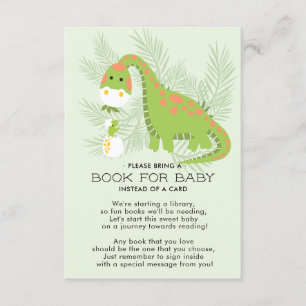 Dino Love Boys Baby shower Boek voor Baby Kaart