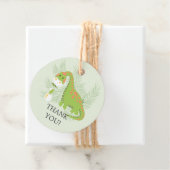 Dino Love Boys Baby shower Favor Gift Label (In situ)