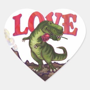 Dino Love Heart Stickers