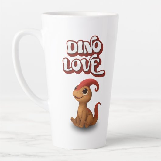 Dino Love – Kammli Kijkt Op Latte Mok (Links)