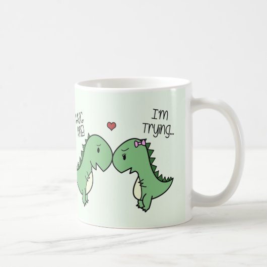 Dino Love Mok! [Groen] Koffiemok (Rechts)