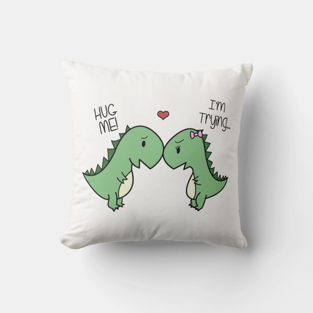 Dino Love Pillow! Kussen (Voorkant)