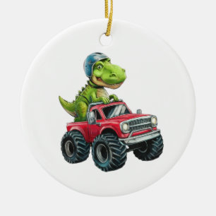 Dino Love Ride Keramisch Ornament