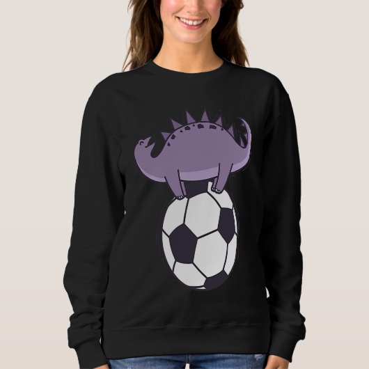 Dino loves Soccer Dinosaur Reptile Trui (Voorkant)