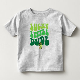 Dino Lucky Little Dude St. Patrick's Day Kinder Shirts