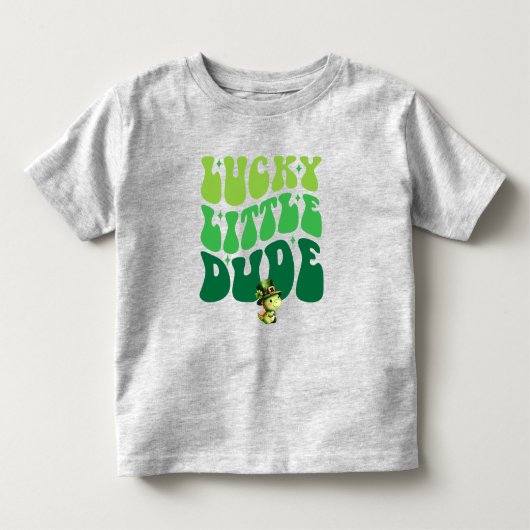 Dino Lucky Little Dude St. Patrick's Day Kinder Shirts (Voorkant)
