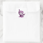 Dino Mama - Mamasaurus Vierkante Sticker (Tas)