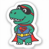 Dino-Man-Sticker Sticker (Voorkant)