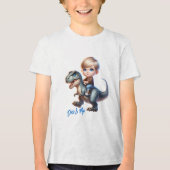 Dino & Me- Dino Squad Tri-Blend Shirt (Voorkant)