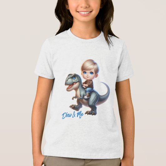 Dino & Me- Dino Squad Tri-Blend Shirt (Voorkant)