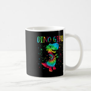 Dino Meisje Dinosaur Liefhebber Tie Dye Schattige  Koffiemok