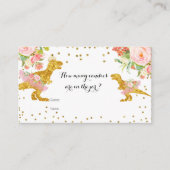 Dino Meisje Hoeveel Snoepjes in de pot Kaart (Voorkant)