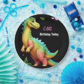 dino meisje papieren bordje (Feest)