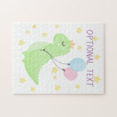 Dino met ballonnen legpuzzel (Horizontaal)