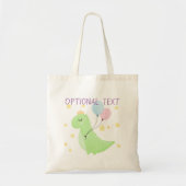 Dino met ballonnen tote bag (Voorkant)