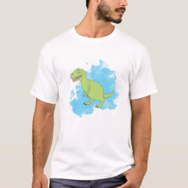 Dino met Blauwe Verf T-shirt