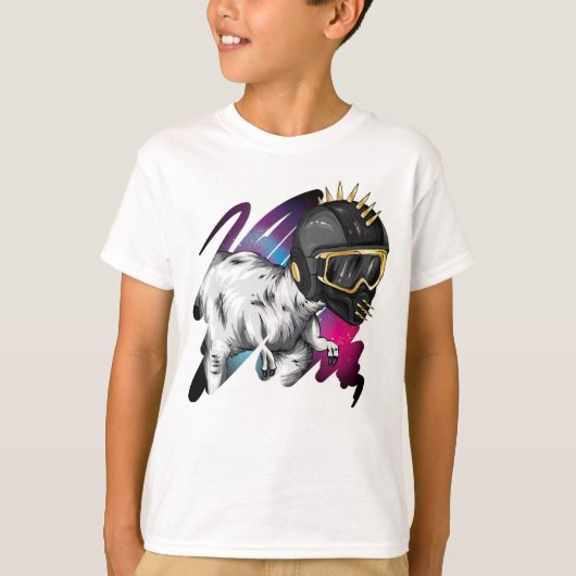 Dino met helm t-shirt (Voorkant)