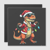 Dino met Kerstverlichting en Kerstmannenhoed (Voorkant / Achterkant)
