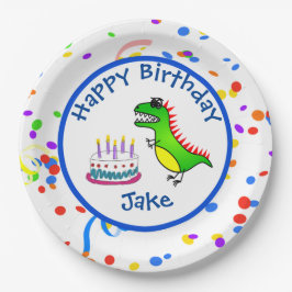 Dino-mijt de Dinosaurus van de Tijd en de Partij Papieren Bordje