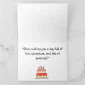 DINO-mijt Verjaardag Kaart (Binnen)