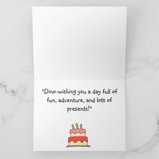 DINO-mijt Verjaardag Kaart (Binnen)